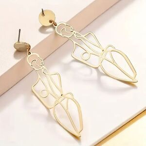 "Mavis" Figural Silhouette Drop Earring - Minimalist